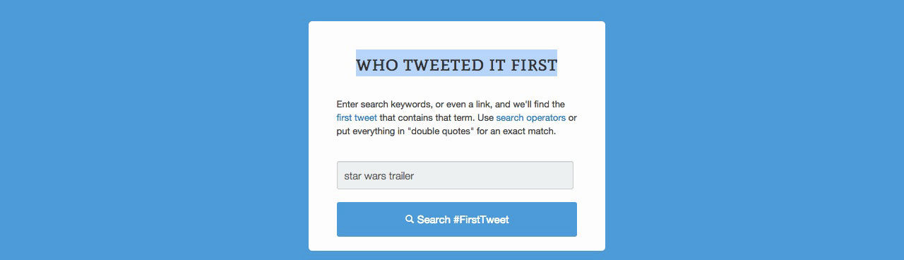 Vem twittrade det här först?