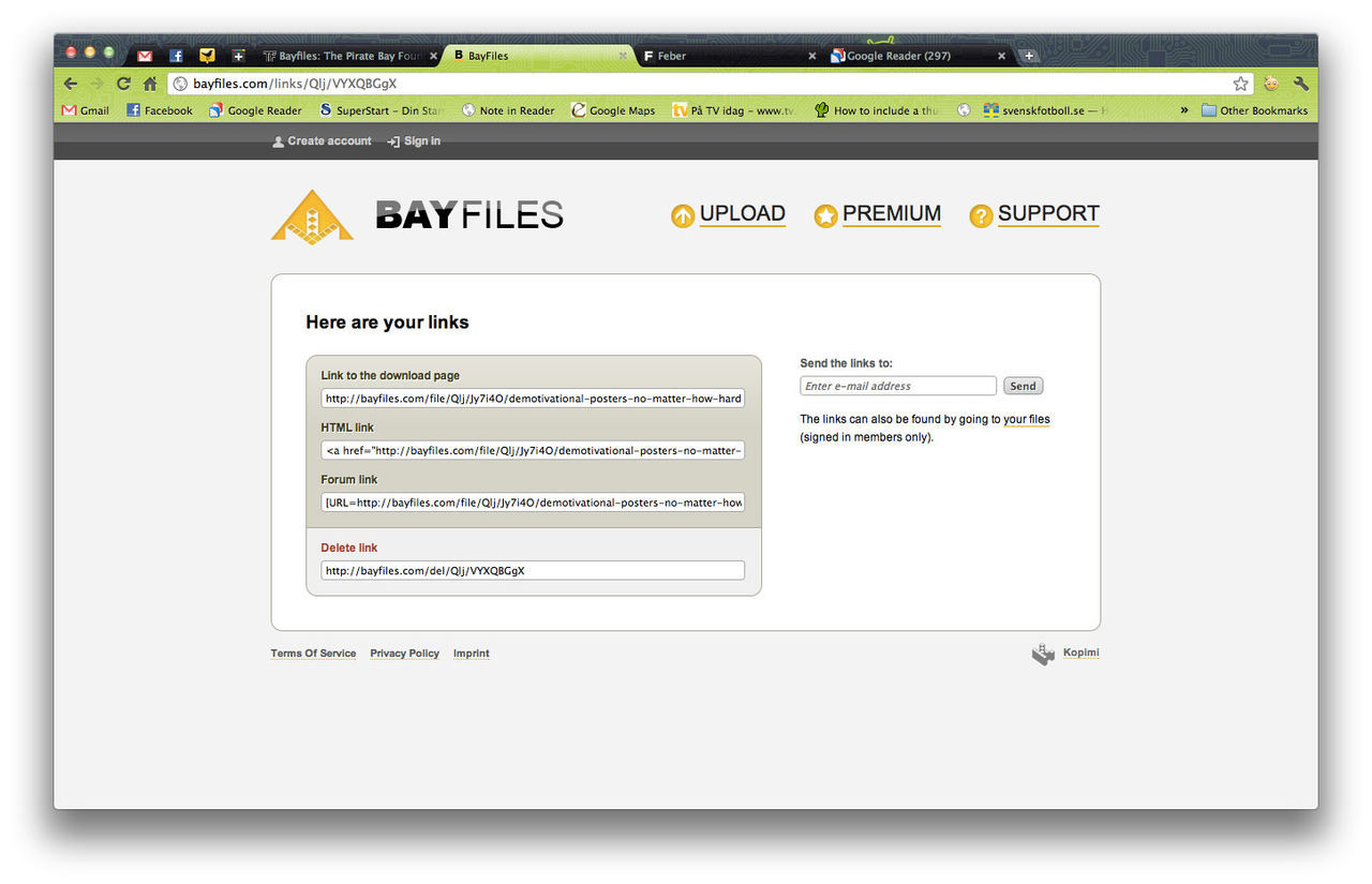 Molntjänsten Bayfiles borta från nätet
