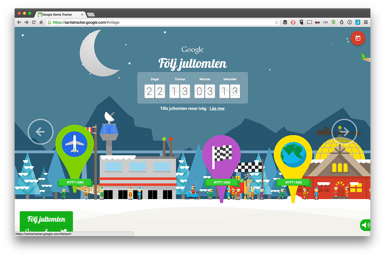 Google håller koll på tomten