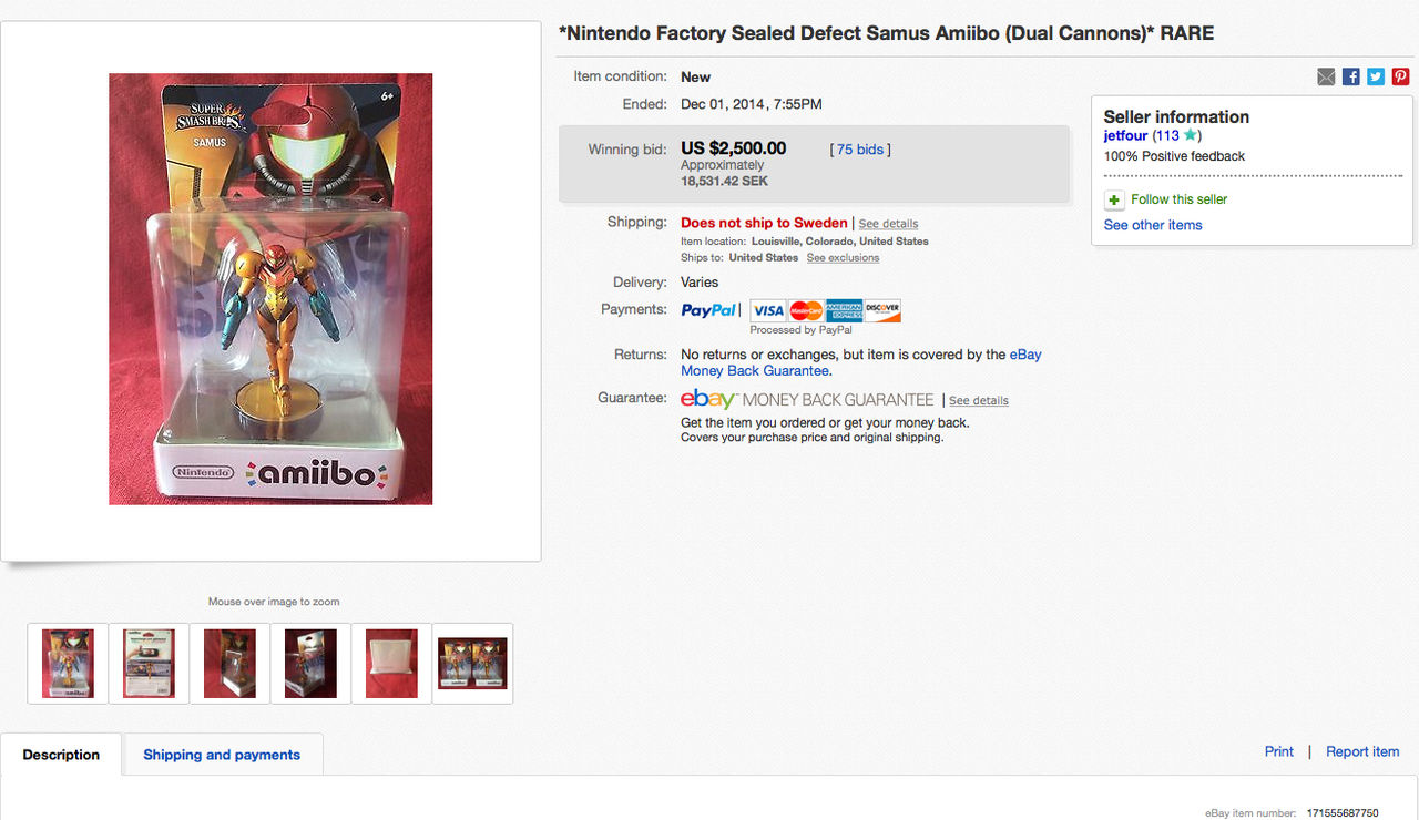 Nu har den felaktiga amiibon sålts