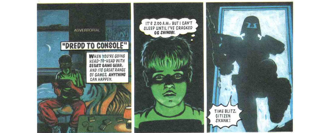 Gammal SEGA-reklam med Judge Dredd