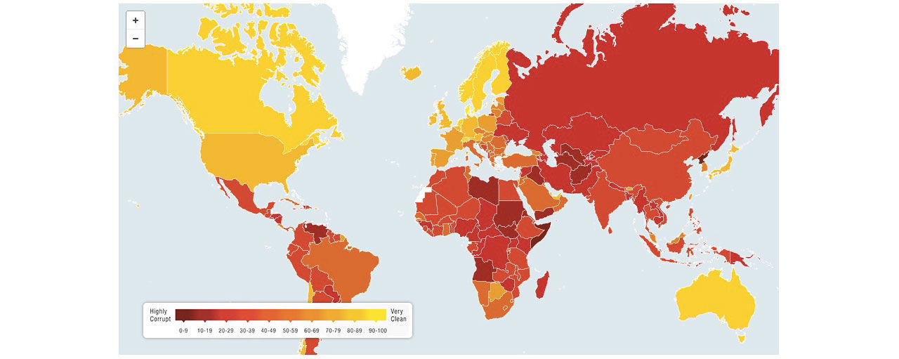 Somalia och Nordkorea är världens mest korrupta länder