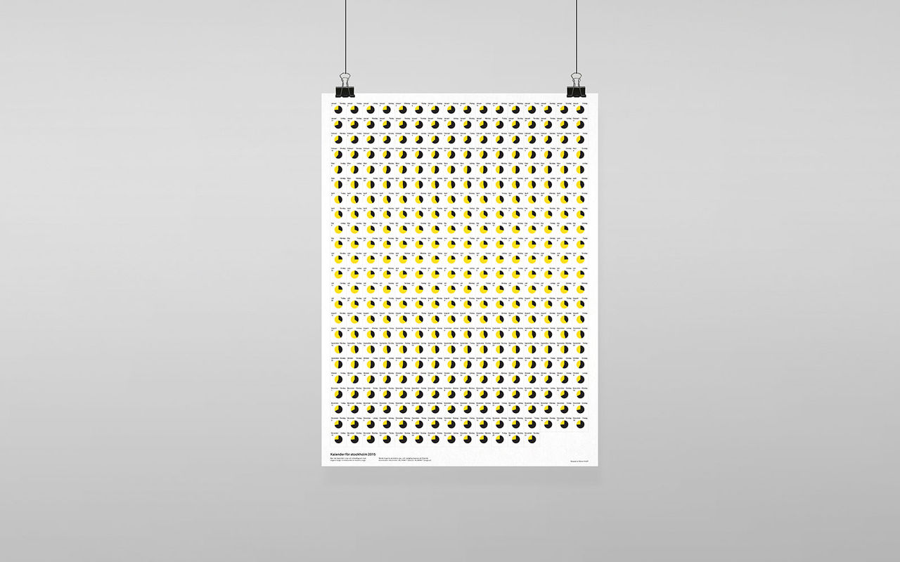 Kalender som visar dagarnas längd