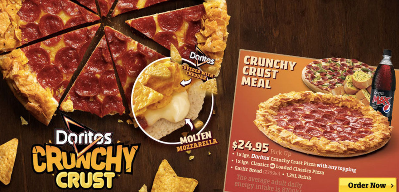 Pizza Hut lanserar pizza med Doritos-kant