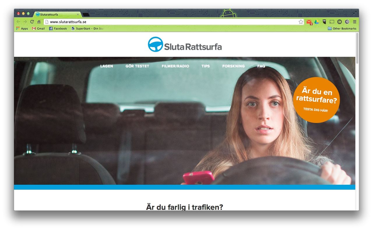 Sluta rattsurfa