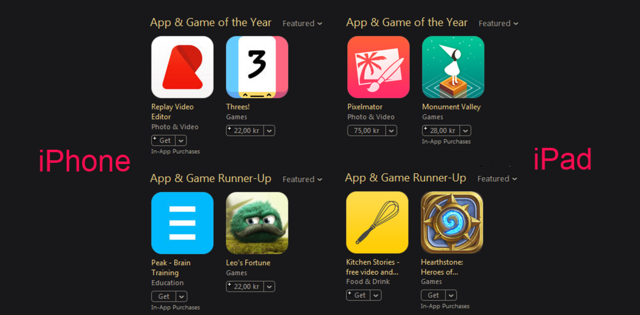 App Store har valt ut årets spel