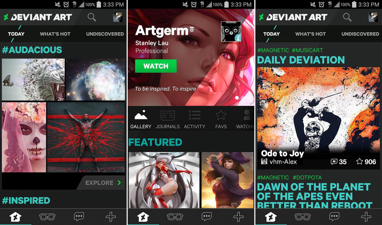 DeviantArt släpper mobilappar