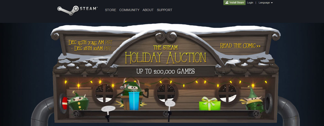 Valve stänger ner sin julinspirerade auktionssajt