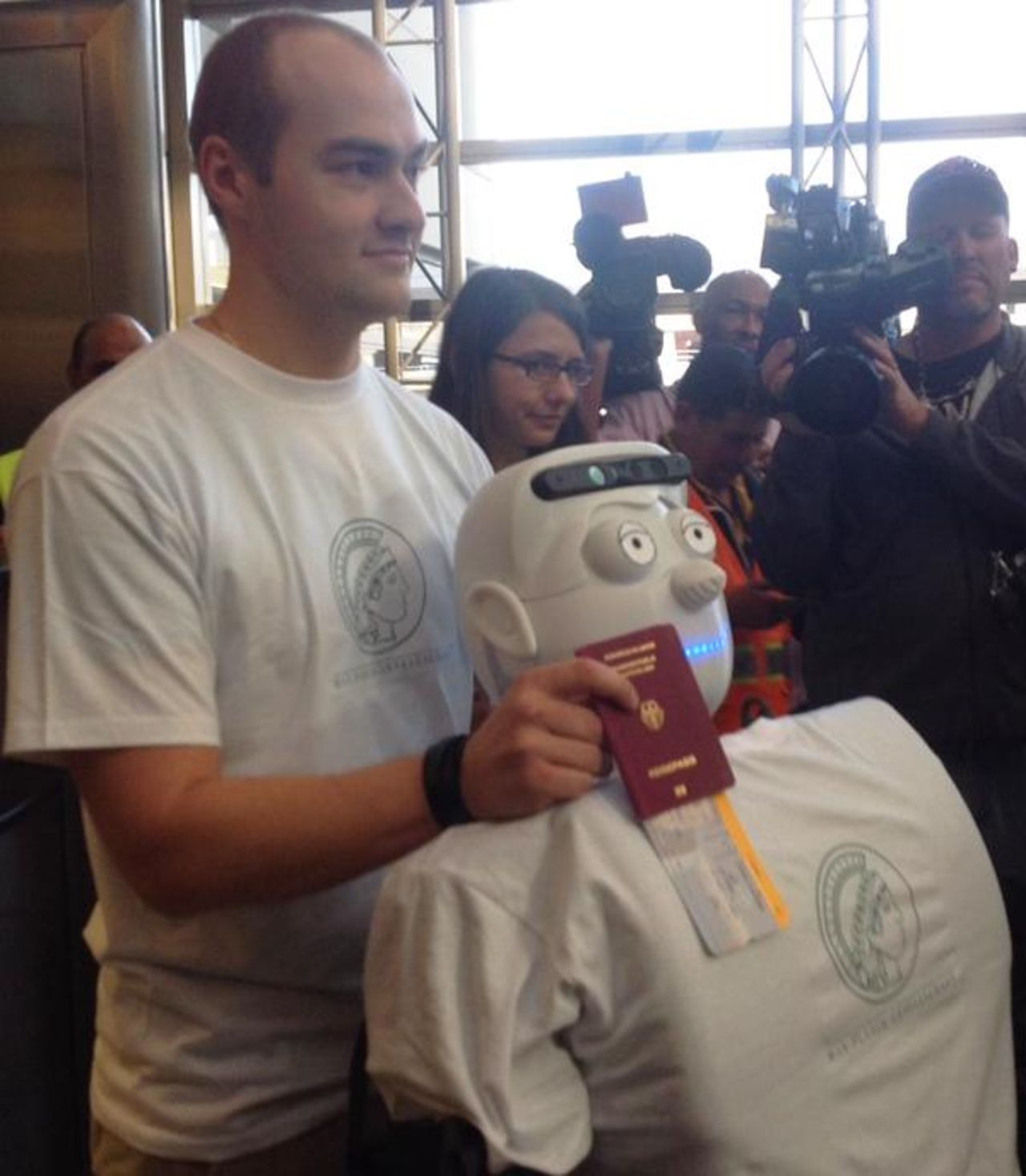 Athena blev första roboten som flög som betalande passagerare