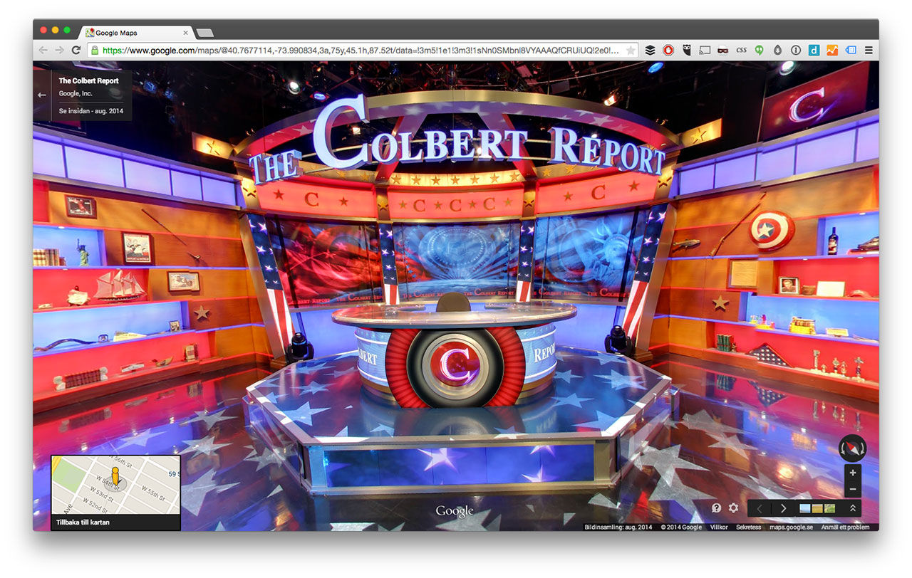 Ta en tur i Colberts studio