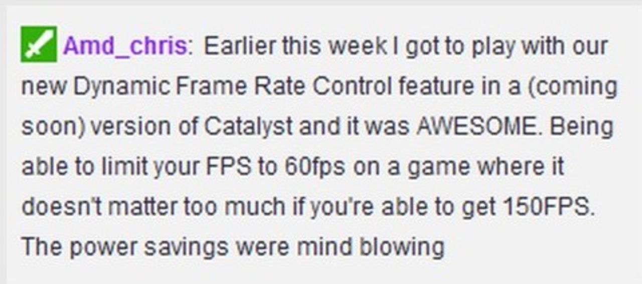 AMD arbetar på Dynamic Frame Rate Control