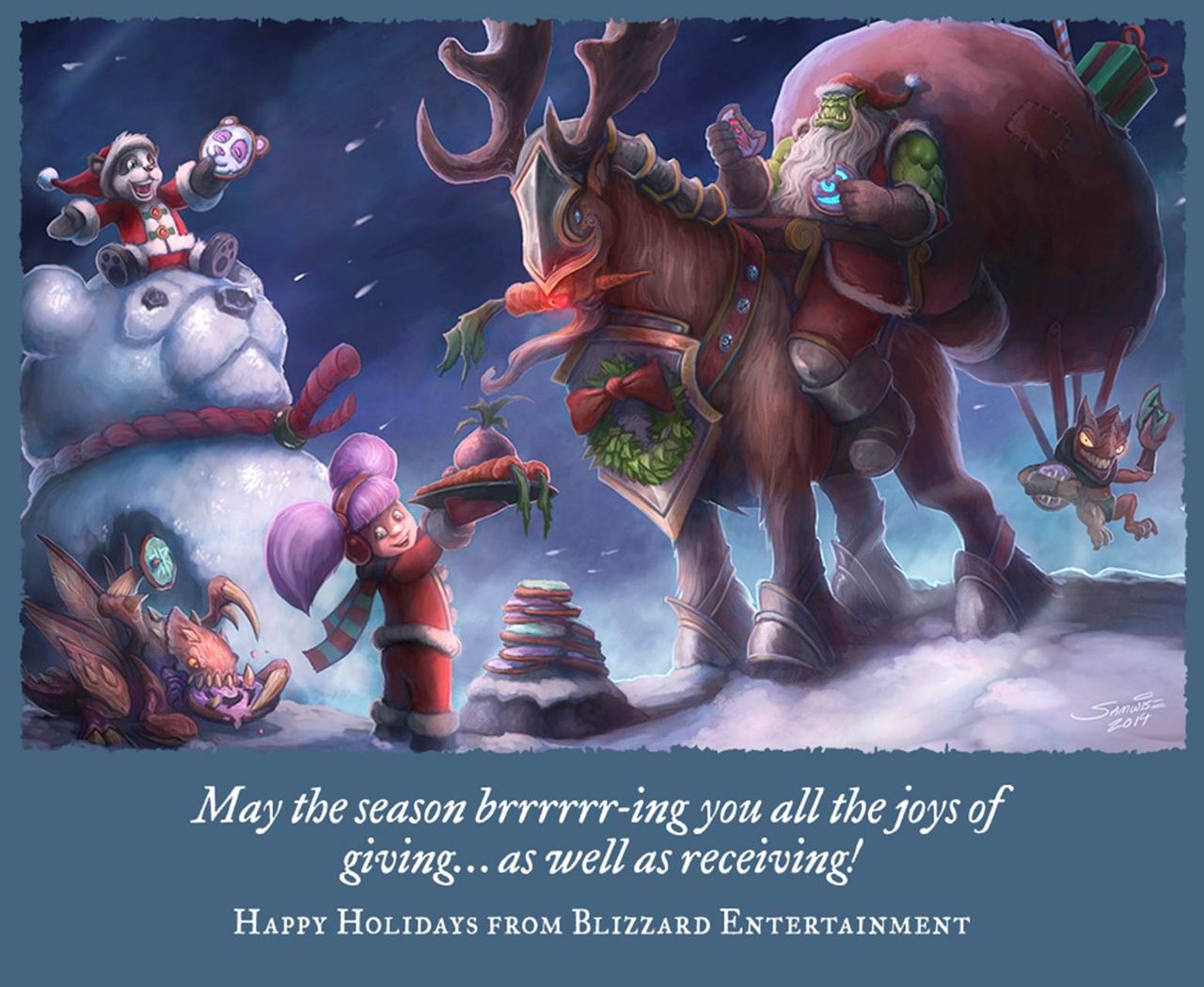 Blizzard önskar God Jul
