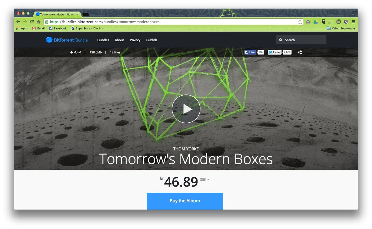 Thom Yorke mest nedladdade artisten på Bittorrent Bundle