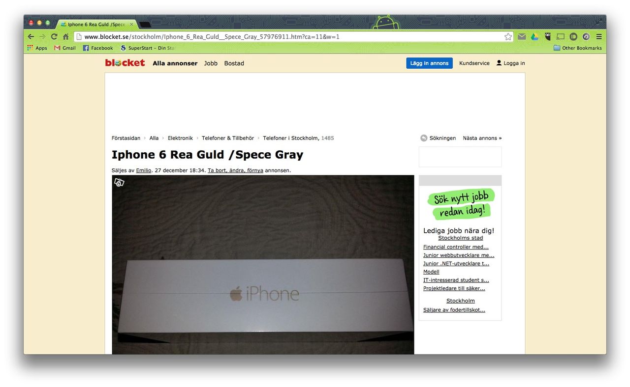 Fulklappen troligtvis en mobil