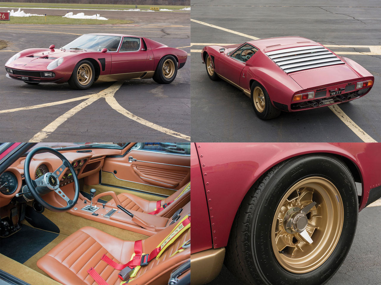 Klassisk Lamborghini Miura på auktion