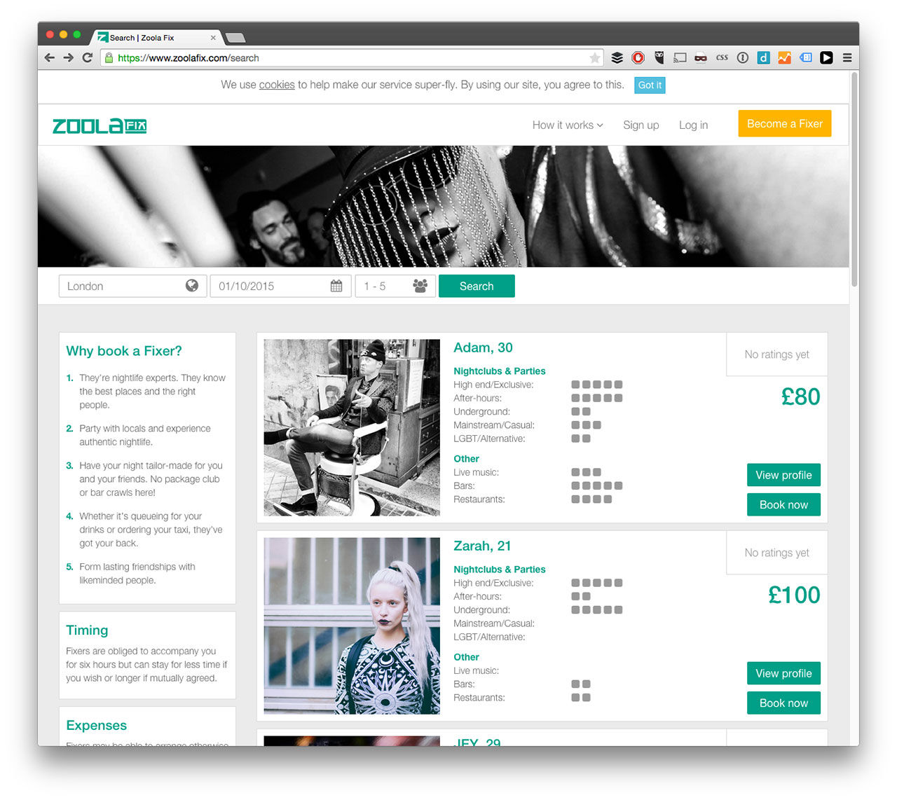 Fixa partyguide i London och New York