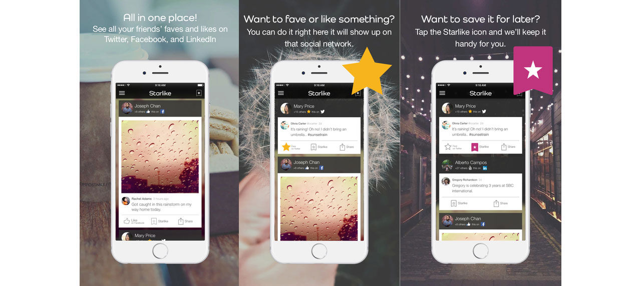Kolla in vad dina vänner gillar i sociala medier med Starlike
