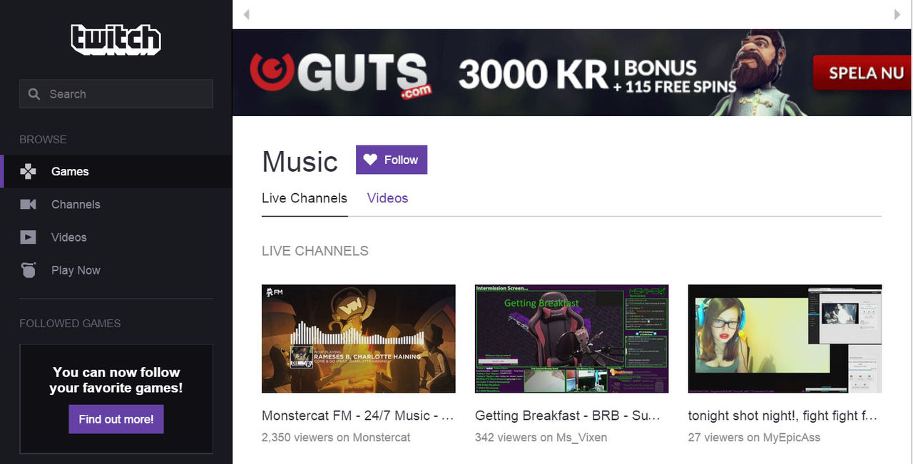 Twitch satsar på musik