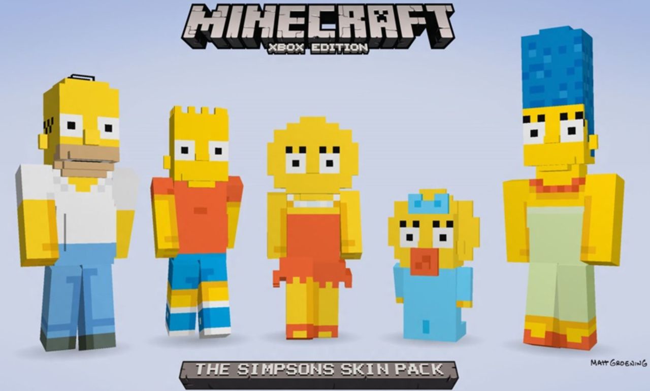 Spela Simpsons i Minecraft