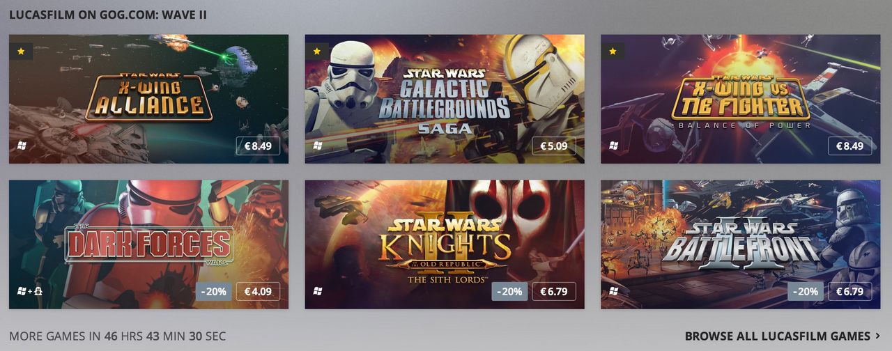 Fler Lucasfilm-klassiker på GOG