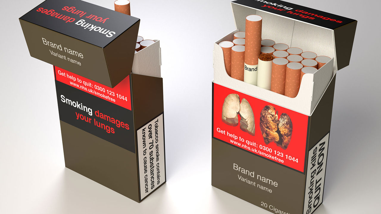 Generiska cigarrettpaket i Storbritannien