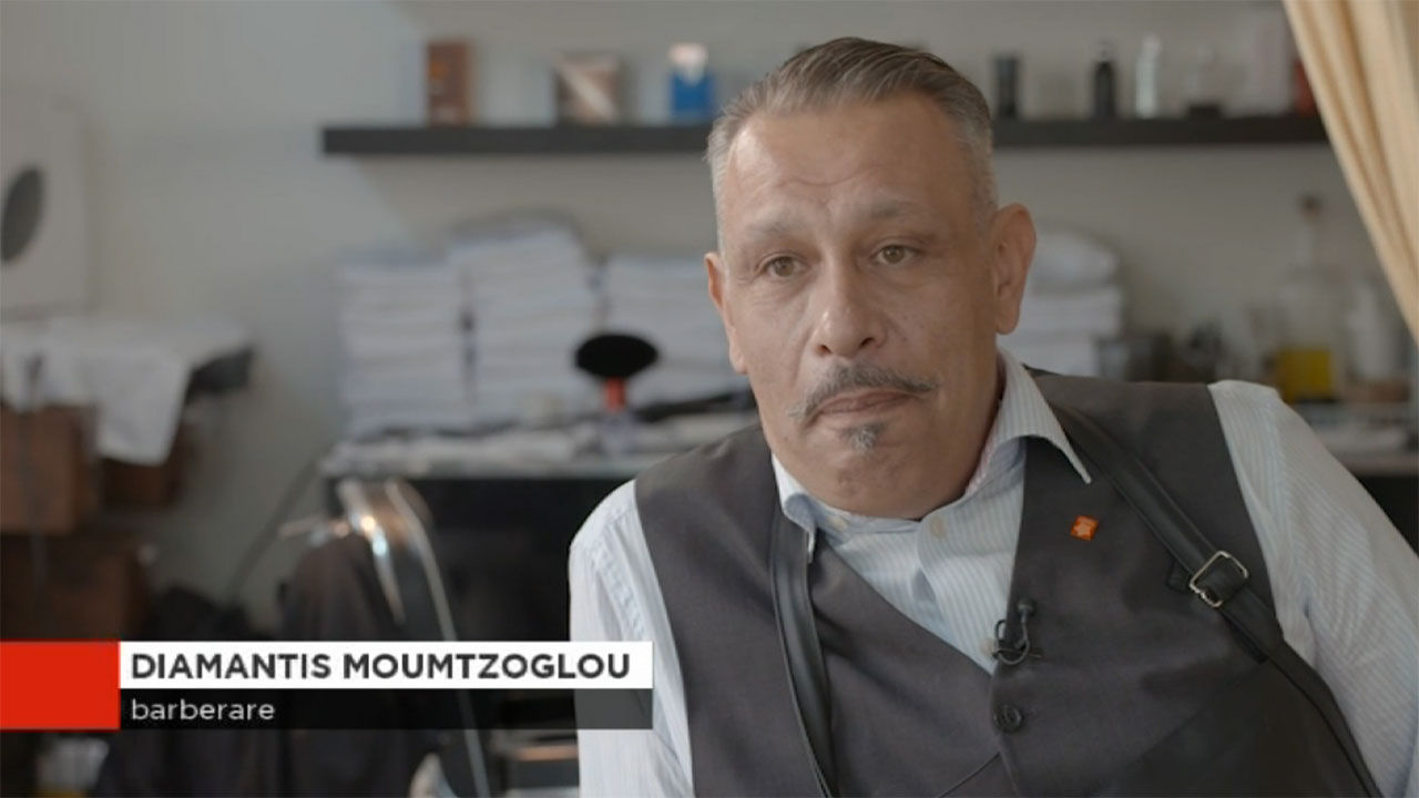 Ett besök hos barberaren Diamantis Mountzouglo