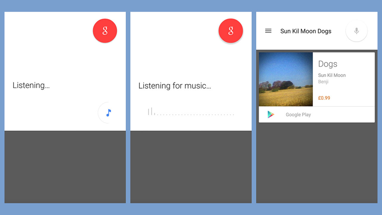 Google Now vet vilken musik du lyssnar på