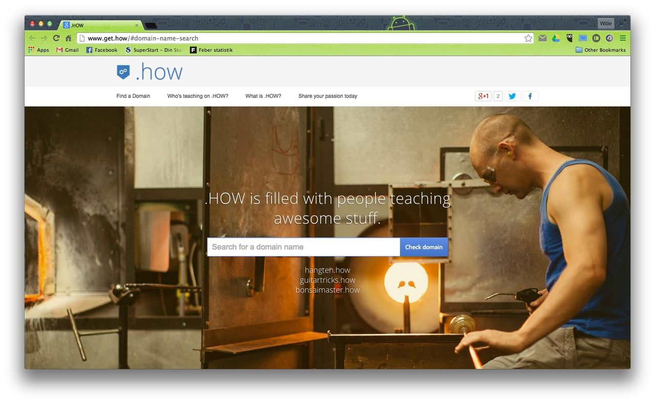 Google startar toppdomänen .How