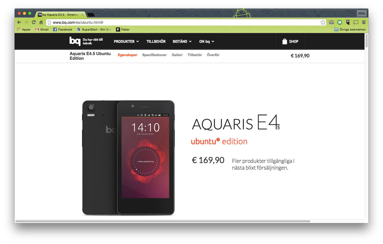 Nu kan man köpa första Ubuntu-telefonen