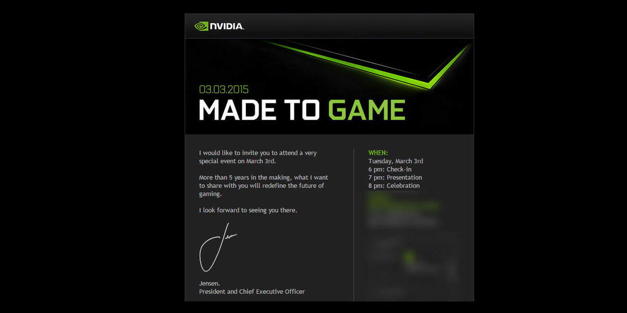 Nvidia ska avslöja framtidens spelande den 3 mars