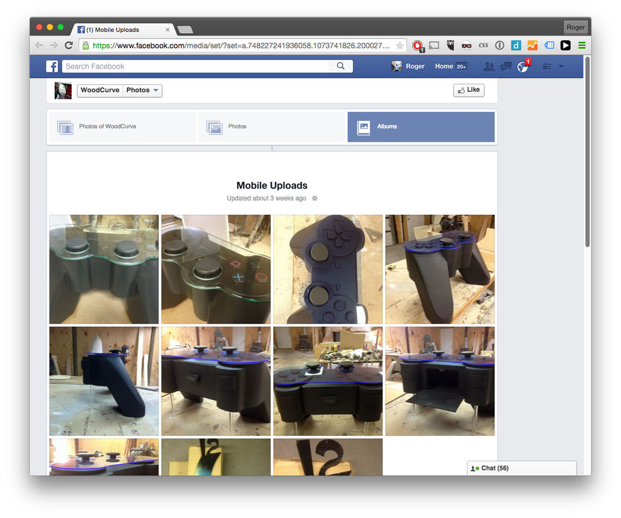 Någon har ett bord hemma format som en PS3-kontroll