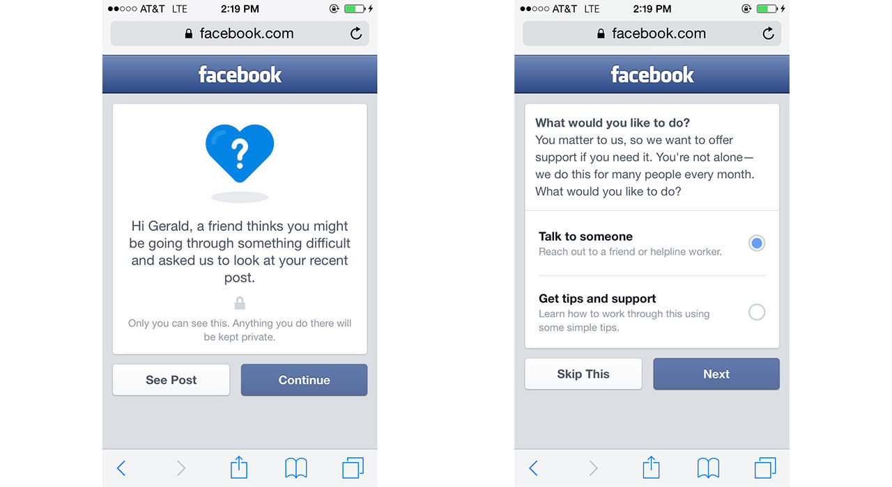 Facebook lanserar verktyg för att förhindra självmord