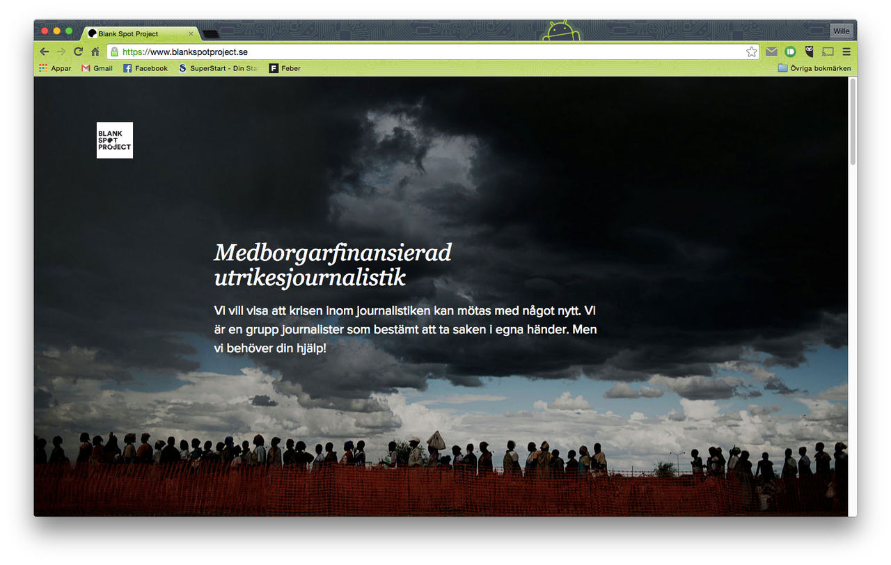 Blank Spot Project finansierat via crowdfunding