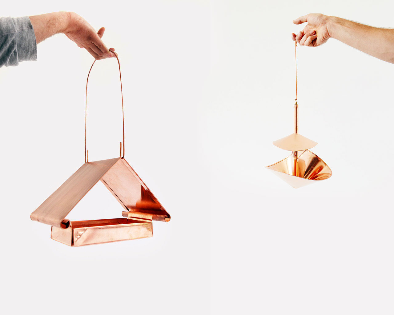 Fågelmatare i koppar