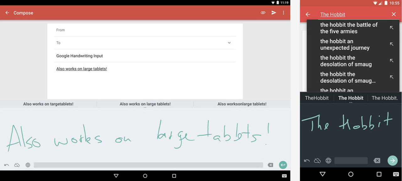 Google Handskriftsinmatning