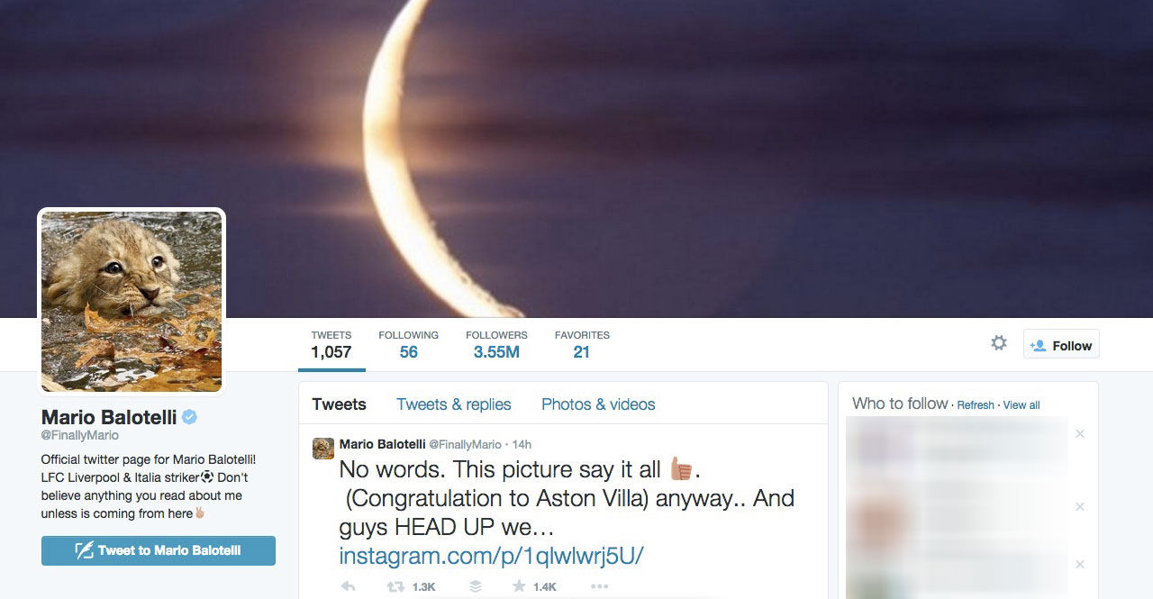 Balotelli mest näthatad i Premier Leauge