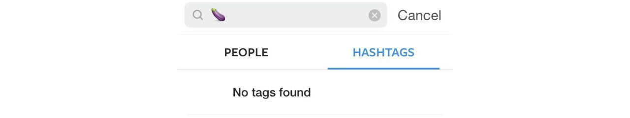 Aubergine-emoji bannlyst på Instagram