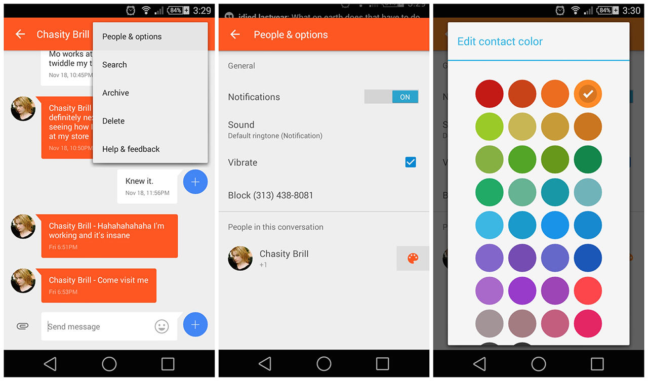 Svara på sms direkt från aviseringen med Google Messenger