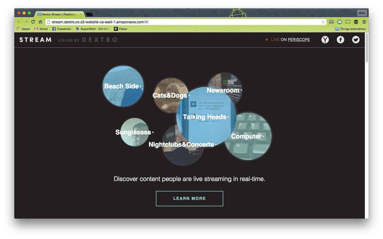 Stream by Dextro är en guide till Periscope-sändningar