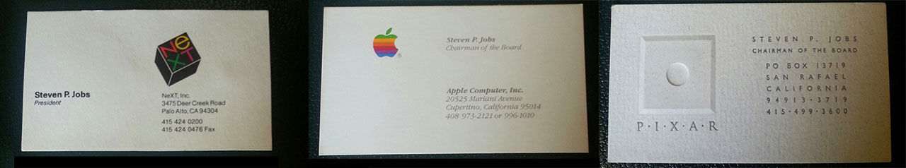 Tre av Steve Jobs gamla visitkort sålda för nästan 90.000 kronor