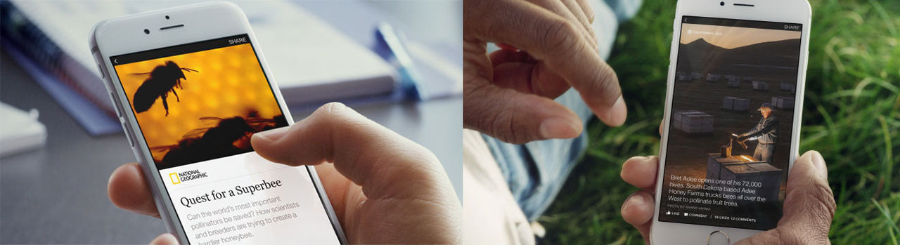 Nio medieföretag får leverera nyheter till Facebooks mobila version