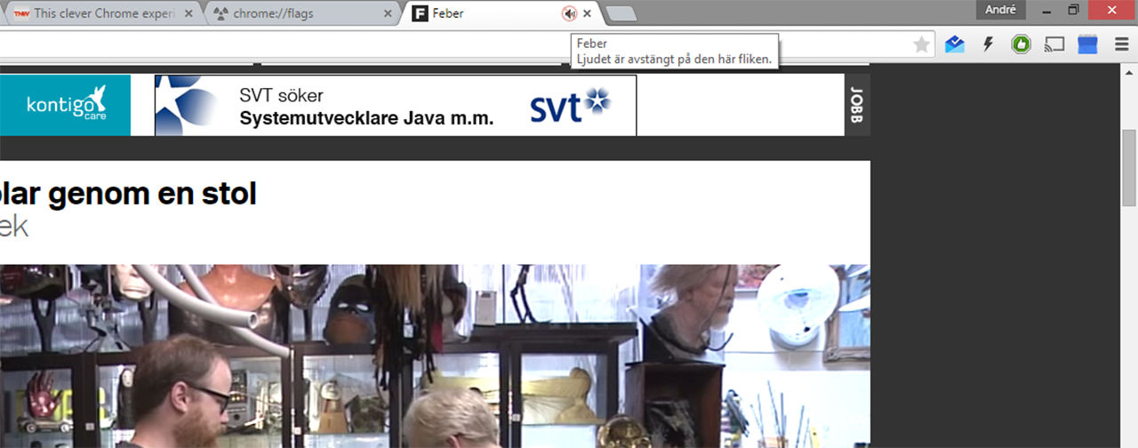 Nu går det att stänga av ljudet i Chrome via ljudikonen