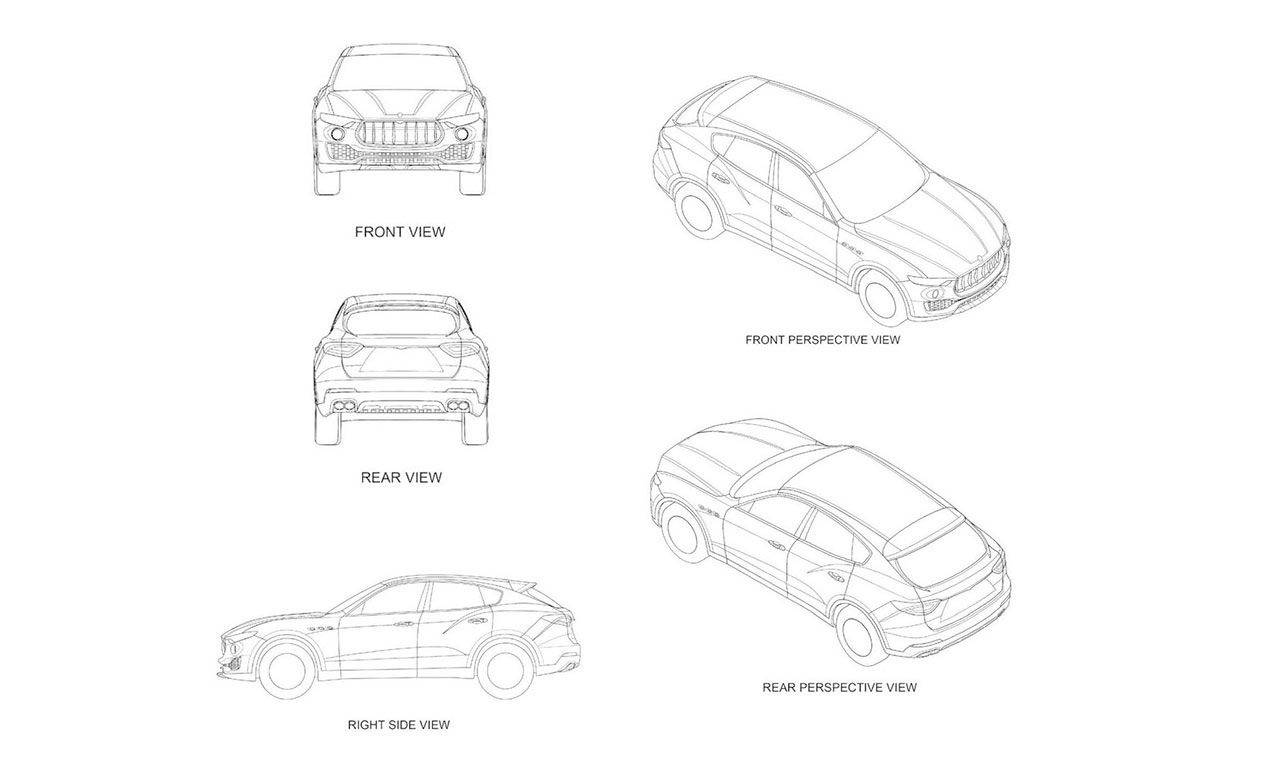 Patentritningar för Maserati Levante läcker ut