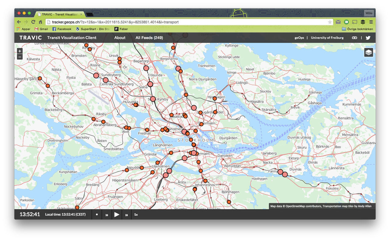 Följ lokaltrafiken med Travic