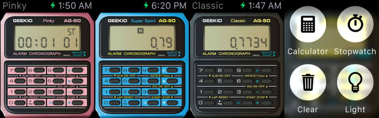 Retrominiräknare till Apple Watch