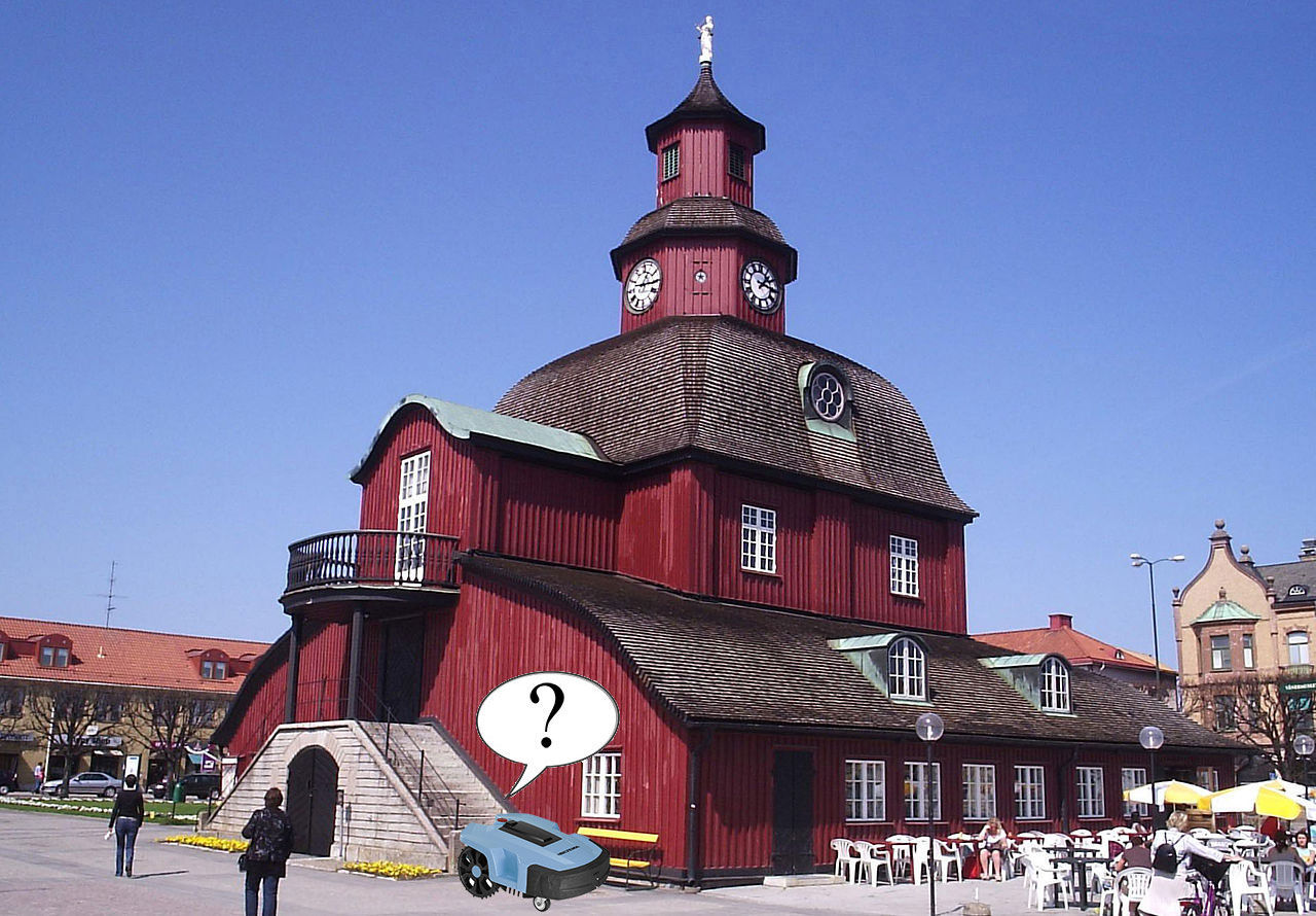 Robotgräsklippare rymde i Lidköping