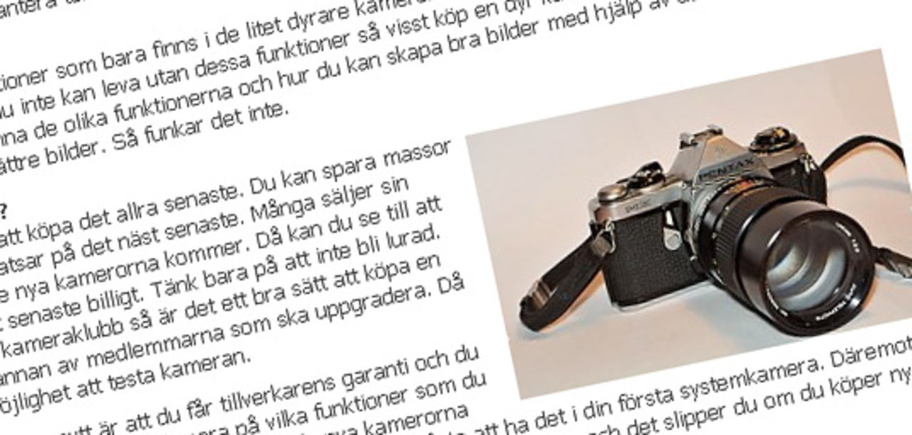 Att köpa sin första kamera