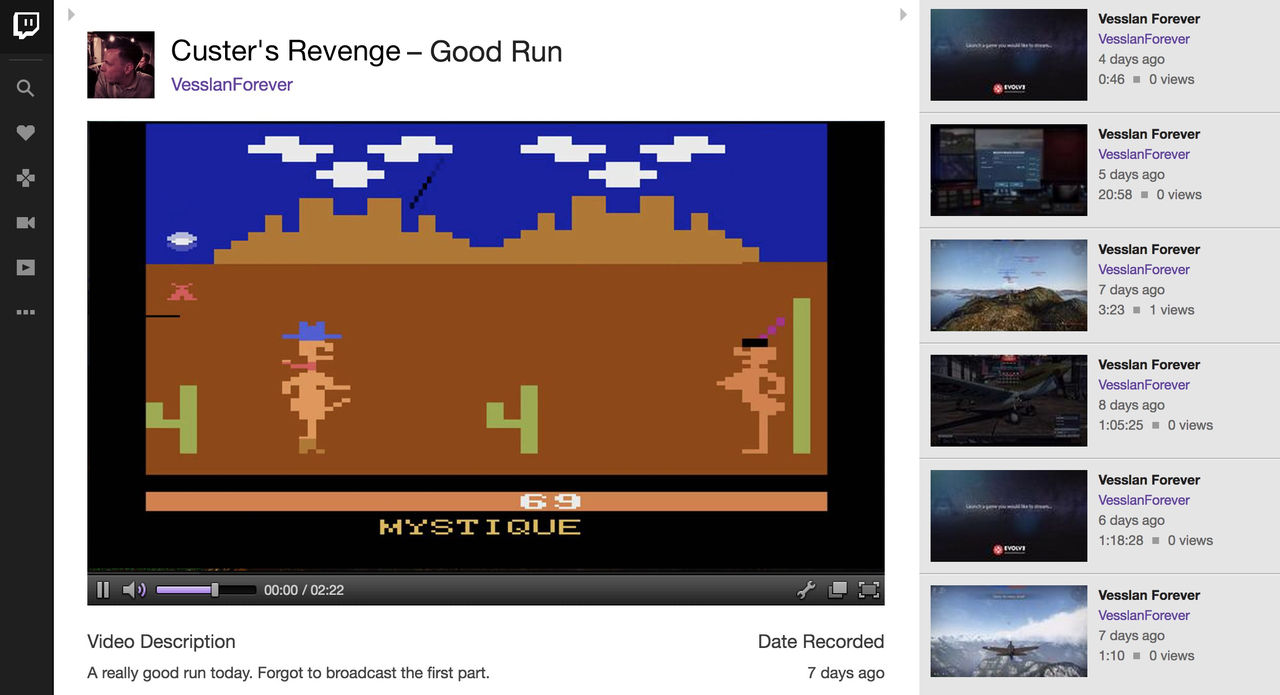 Inga snuskspel på Twitch