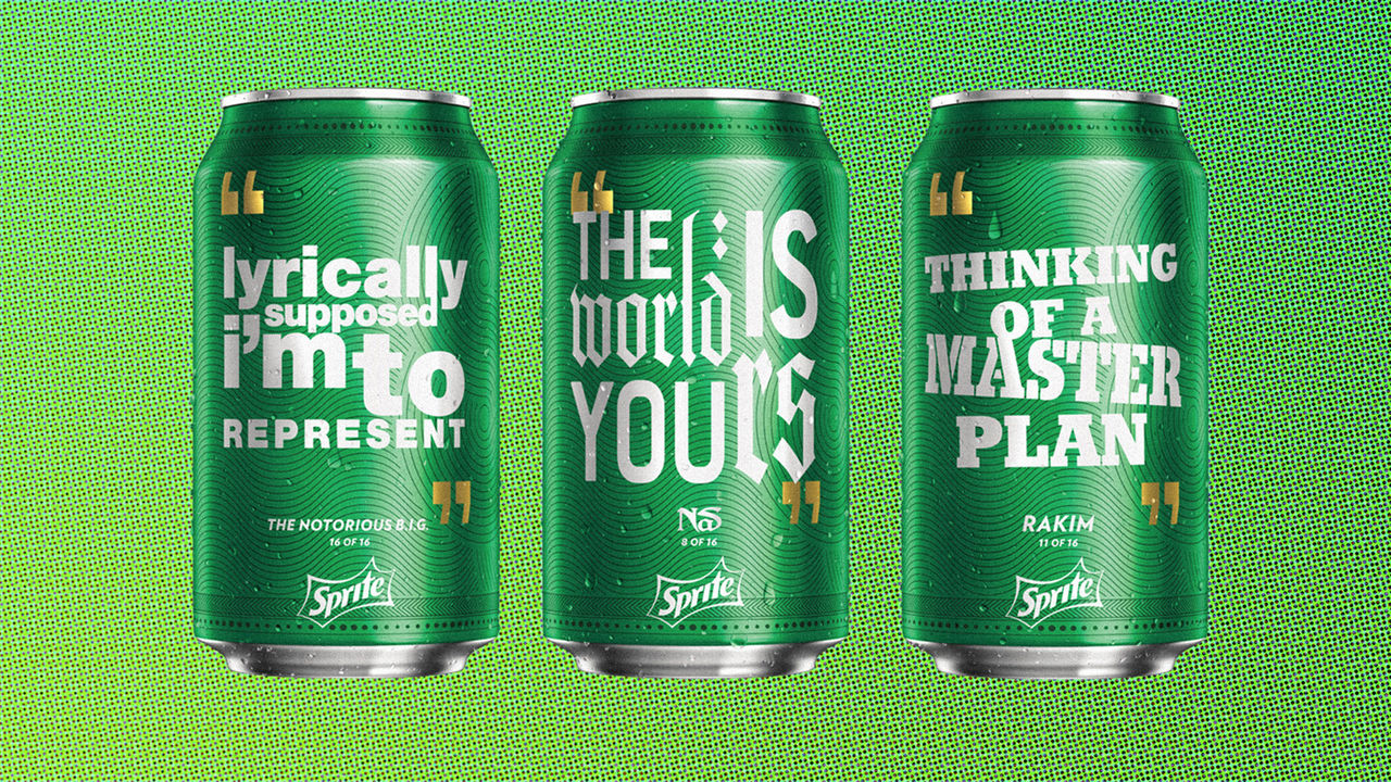 Kända raptexter på Sprites burkar