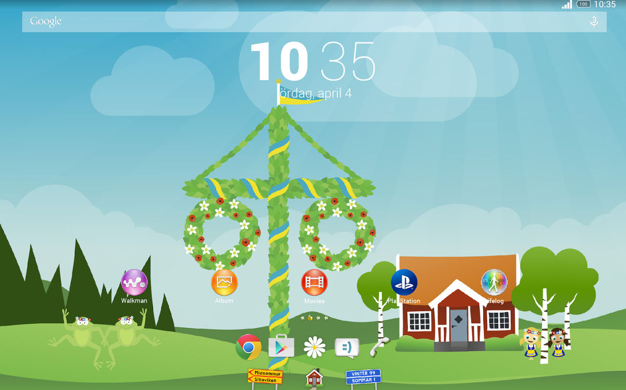 Sony släpper midsommar-tema till sina Xperialurar